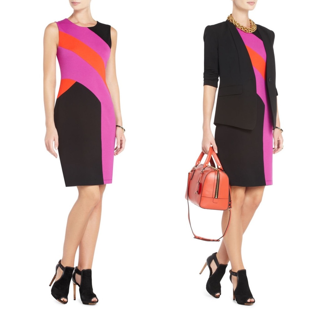 NWT BCBG Colorblocked Work Dress